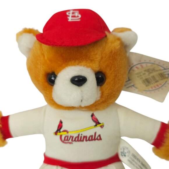 St Louis Cardinals Teddy Bear Plush Vintage Stuffed Animal Toy Busch Stadium MLB - Picture 5 of 13